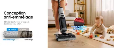 Tineco - Aspirateur Laveur Floor One I5 Stretch Plus Light Gris — vue 3