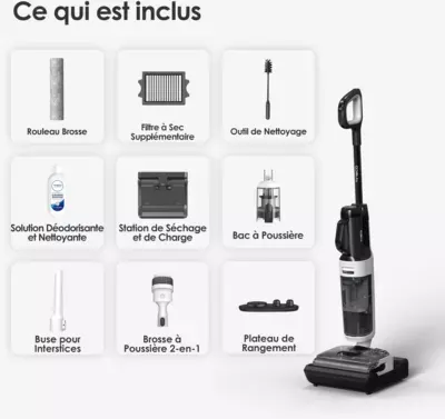 Tineco - Aspirateur Laveur Floor One Switch I5 Stretch Noir