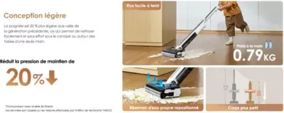 Tineco - Aspirateur Laveur Pliable Floor One I7 Fold Premium — vue 9