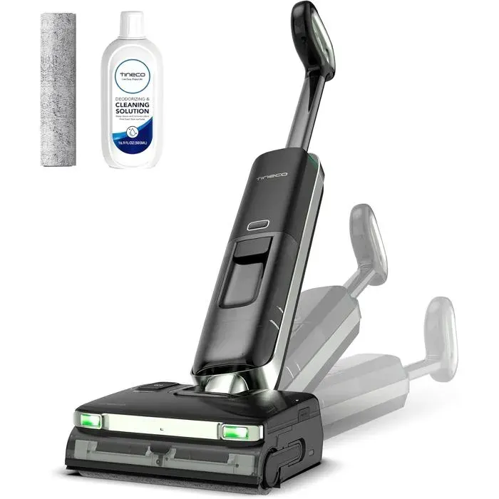 Tineco Floor One S7 Master Aspirateur Laveur Raclette StreakFree Ultra-Mince 99 cm Lampe DustReveal 150° 23 kPa FlashDry