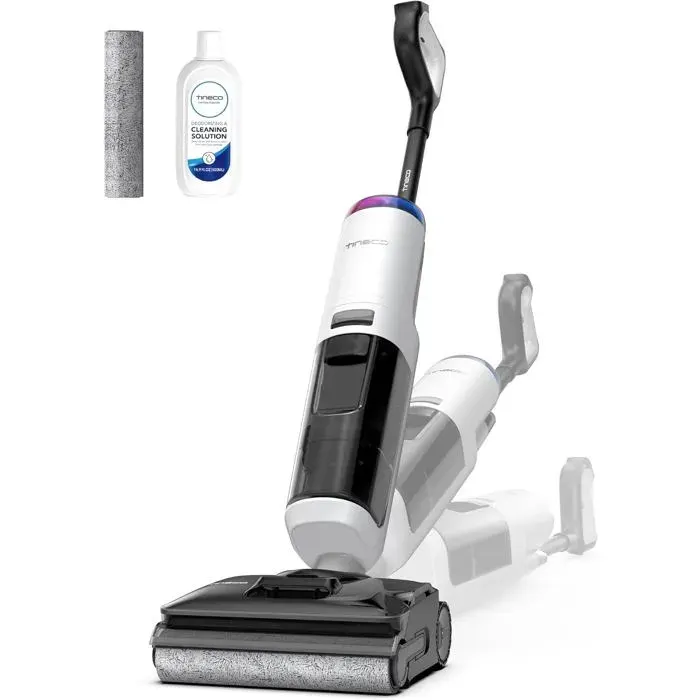 Tineco FLOOR ONE S7 Stretch Turbo Aspirateur Laveur Sans Fil 110 Min Auto-Nettoyage FlashDry 85°C Mode Silencieux