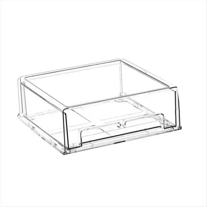 Tiroirs de Réfrigérateur Bacs Empilables pour Organisateurs de Réfrigérateur et Taille de Rangement Grande Transparent