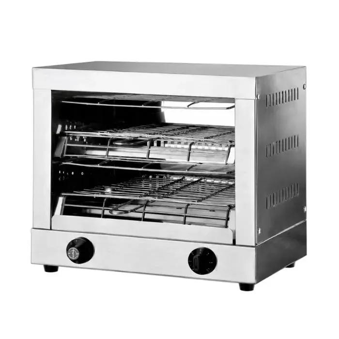 Toaster électrique professionnel - PESAGE MB - 2 niveaux - Inox AISI 201 - 3600 W - Thermostat 50–300 °C