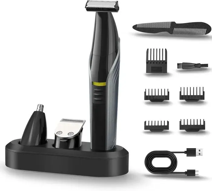 Tondeuse À Barbe Électrique Pour Homme Tondeuse 3 En 1 Pour Les Poils Des Testicules/De LAine Rasoir Pour Poils Pubiens Temp