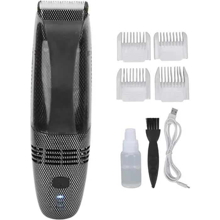 Tondeuse À Cheveux Aspiration Automatique Des Cheveux Avec Grand Rangement Tondeuse À Cheveux Électrique À Double Tête Pour Homm