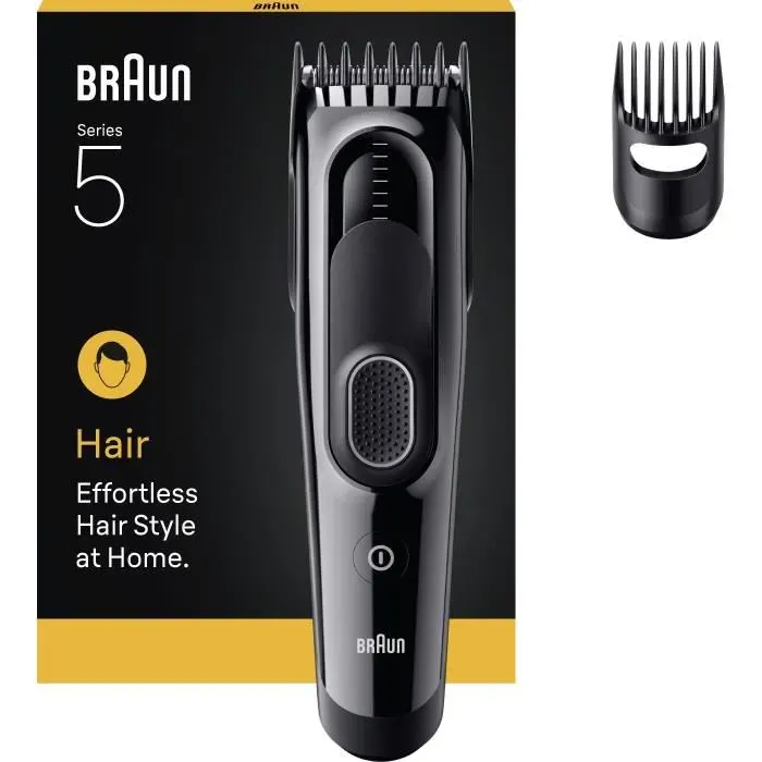 Tondeuse à cheveux - BRAUN - HC5510 - Sans fil - 50 min - 9 réglages - Noir