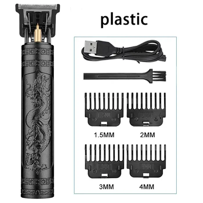 Tondeuse à cheveux électrique vintage T9 pour hommes rasoir professionnel aste tondeuse de barbier Black1