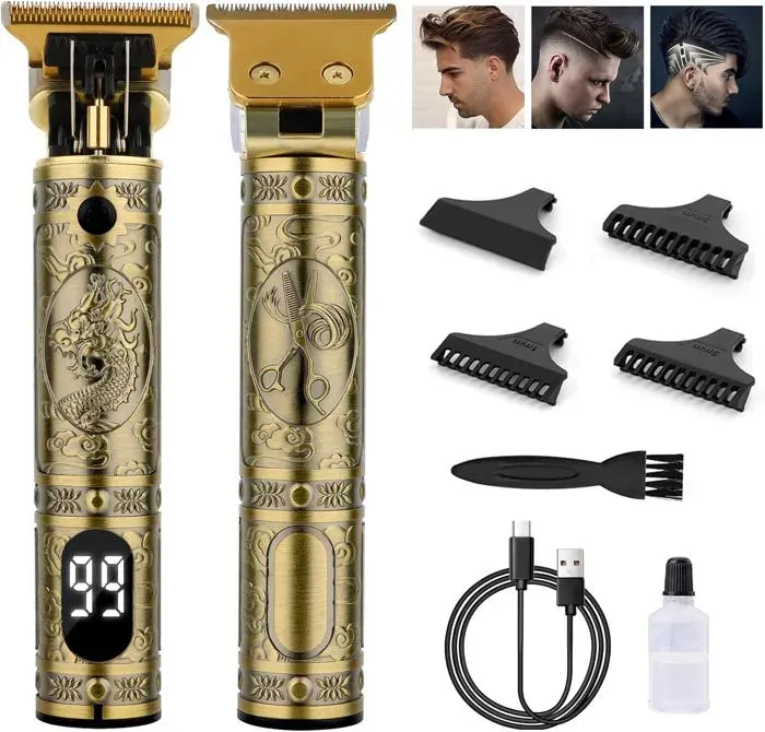 Tondeuse à Cheveux - GATO NEGRO - Professionnelle - Sans Fil - Écran LED - Rechargeable