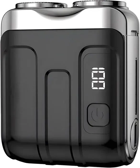 Tondeuse à cheveux mini rasoir électrique portable pour homme rechargeable par USB étanche pour le visage (noir)