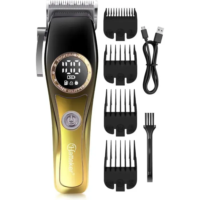 Tondeuse À Cheveux Pour Homme Et Rasoir ÉlectriqueTondeuse À Barbe Professionnelle Coupe Cheveux Sans Fil Avec 4 Peignes Ac[IN186]