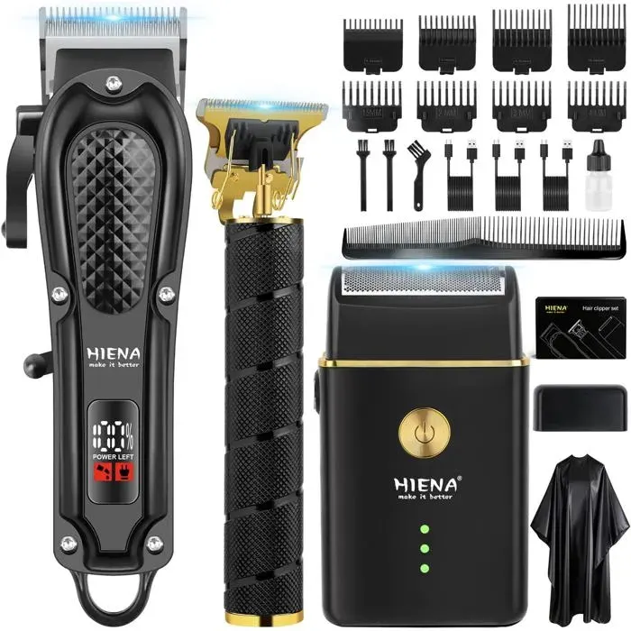 Tondeuse à cheveux pour hommesans filtondeuse à cheveuxtondeuse à barberasoir à lameskit complet de rasage et de coupe(3pc)