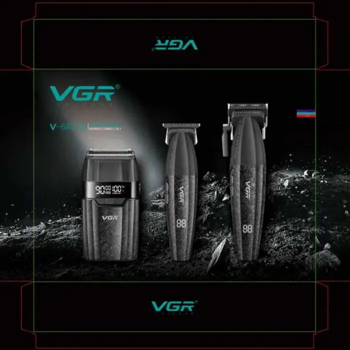 Tondeuse à cheveux Professionnelle 9000 tr/min Tondeuse à cheveux Sans fil Machine de Tondeuse pour homme V-640 S3 S3 black