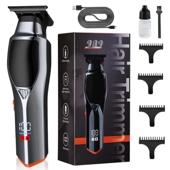 Tondeuse à cheveux - - Professionnelle - Affichage numérique - Électrique - Sans fil