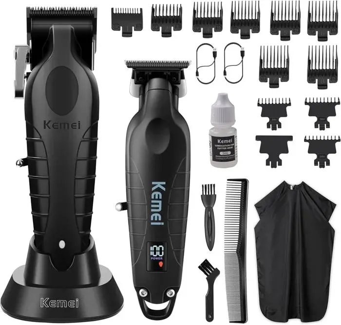 Tondeuse à Cheveux Professionnelle - SPIELSTABIL - Modèle 2296 - Sans Fil - Écran LED - 11 Peignes de Guidage