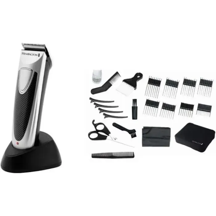 Tondeuse à Cheveux REMINGTON HC4110 - Lames Acier Inoxydable 8 Guides de Coupe Utilisation Avec/Sans Fil