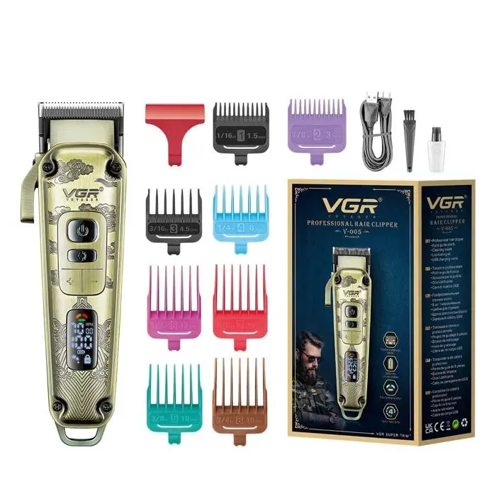 Tondeuse à cheveux sans fil pour homme avec levier conique Kit de coupe de cheveux électrique professionnel 7000 tr/min Cuivre