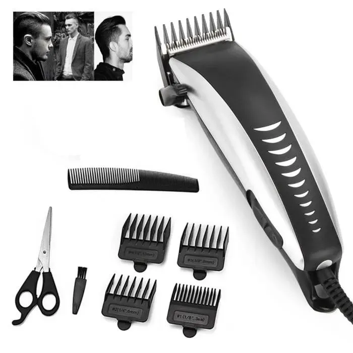 Tondeuse à cheveux - SURENHAP - Professionnelle - Avec fil - 4 peignes de guidage - Faible bruit