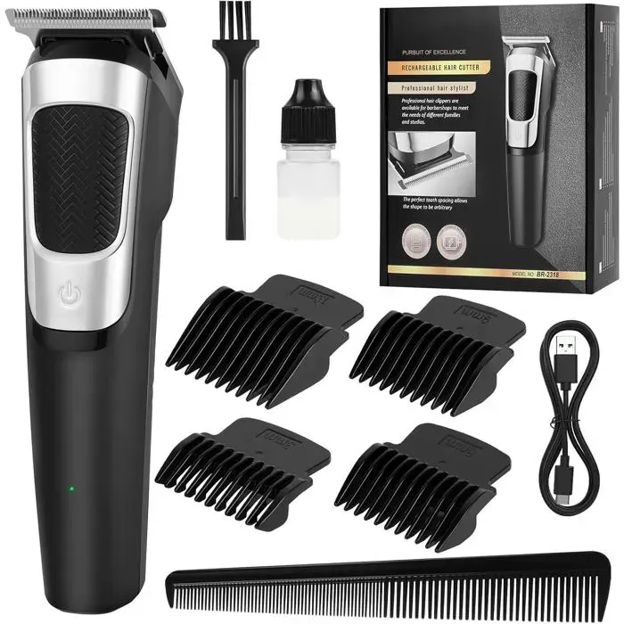 Tondeuse à cheveux - SUTEO - BR-2318 - 4 sabots - Batterie 600 mAh - Autonomie 70-120 min