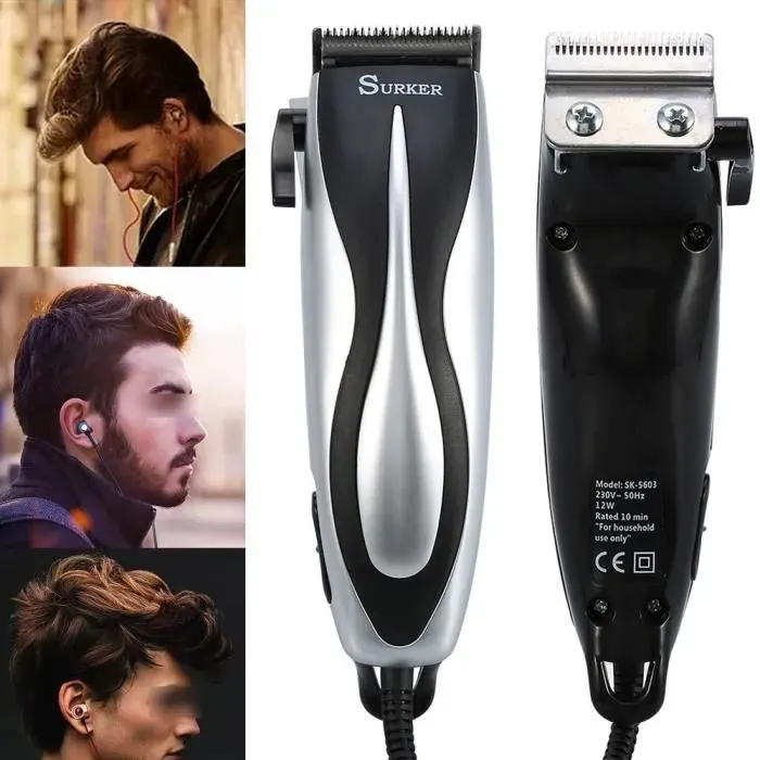 Tondeuse à Cheveux Tondeuse Cheveux avec 4 Sabot pour Enfant Adulte Coiffeur