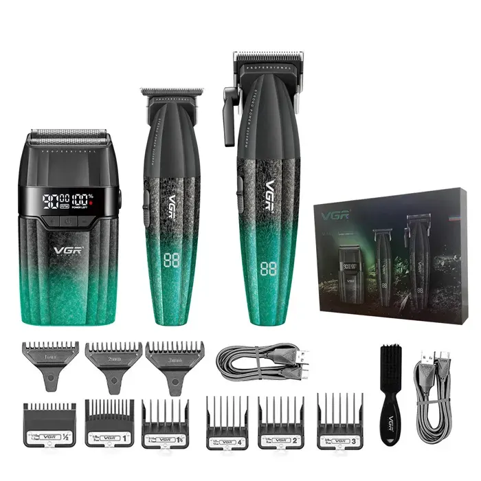 Tondeuse à cheveux - VGR - V-640 S3 - Sans fil - Acier inoxydable - Rechargeable
