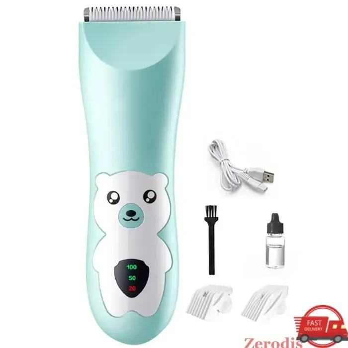 Tondeuse à cheveux - ZERODIS - Kit sans fil - Ultra silencieuse - Peignes de guidage - Pour bébé
