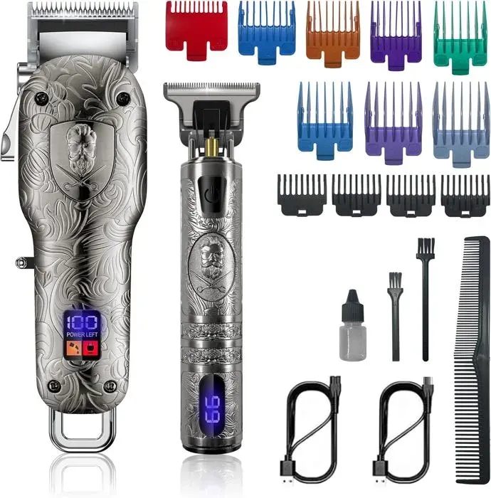 Tondeuse À Cheveux - ZIG-ZAG TERRITOIRES - Lot De 2 - Rechargeable - Sans Fil - 01 mm