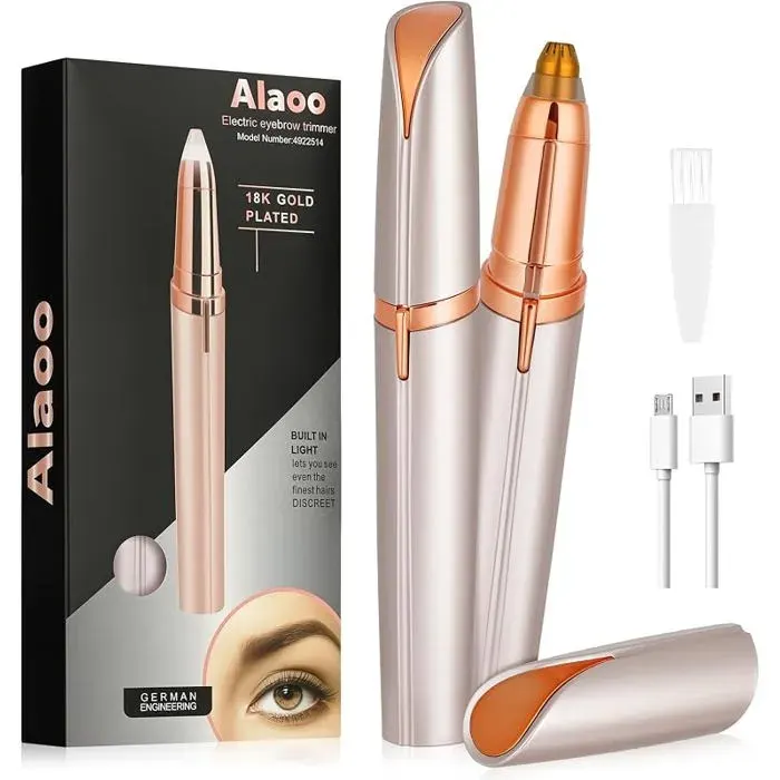Tondeuse à sourcils pour femmerechargeable et portablesans douleurrasoir électrique pour sourcilsvisageChamp RASOIR ELECTRIQUE