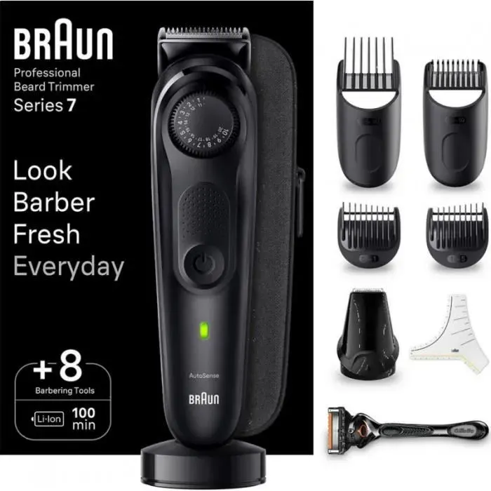 Tondeuse barbe - Braun - BT7440 - Blanc - Sans fil - 2 ans de garantie — coloris Blanche
