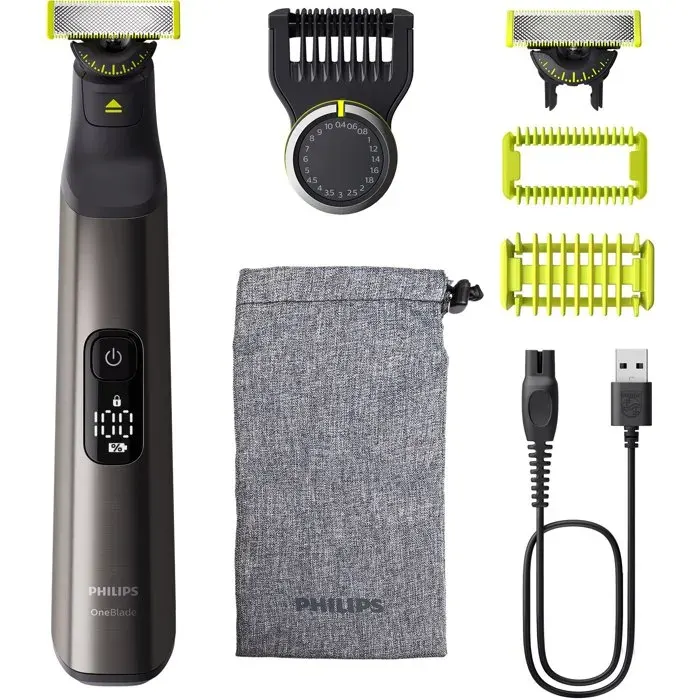 Tondeuse barbe & corps - PHILIPS - OneBlade Pro 360 - 2 lames - Sabot 14-en-1 - Autonomie 90 min
