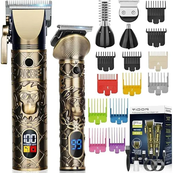 Tondeuse Barbe Homme Tondeuse Cheveux Hommes 3 en 1 asoir Electriques USB C Cable Kit de Cheveux Barbe Bronze 158m TONDEUSE A BARBE