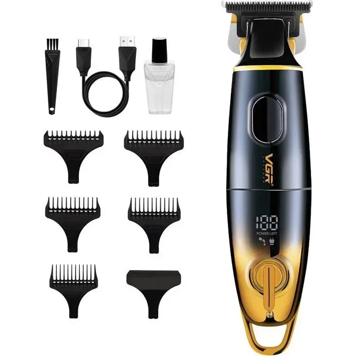 Tondeuse Barbe lectrique Pour Homme Rechargeable Via Une Batterie Usb-C De 180 Min 7000 TrMin Lames Noir Jaune TONDEUSE A BARBE