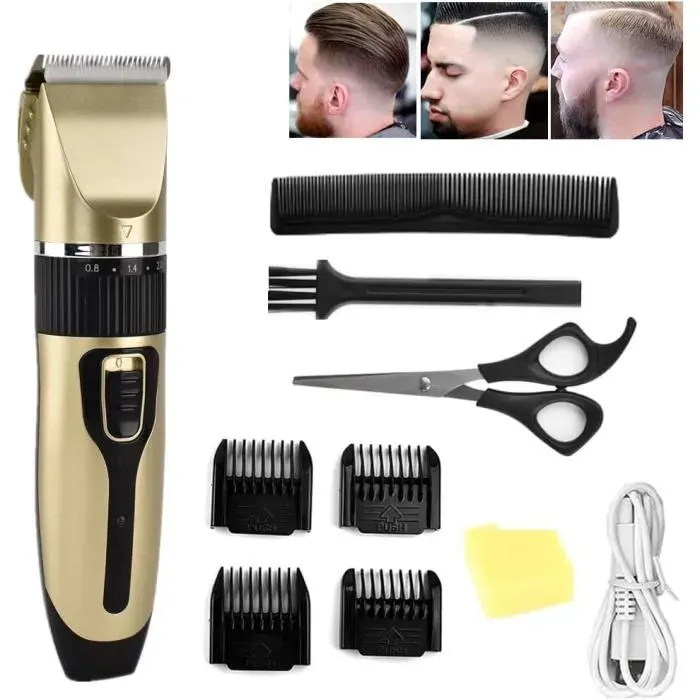 Tondeuse Barbe Tondeuse Cheveux Tondeuse Electrique homme à barbes rasoir Impermeable