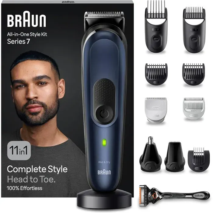 Tondeuse - Braun - Mgk7450 - 11-en-1 - Autonomie 100 min - Étanche