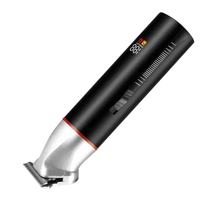Tondeuse Cheveux Cylindrique sans fil Rechargeable avec Affichage Digital Rozia Noir / Argent