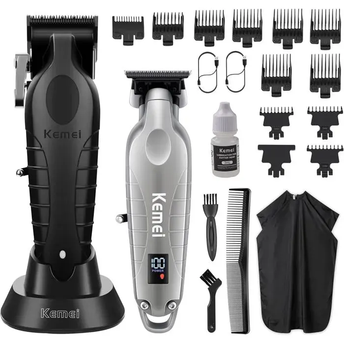 TONDEUSE CHEVEUX - Fleuve - Tondeuse cheveux pro homme kit T-blade 11 peignes rechargeable familiale