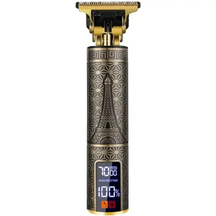 Tondeuse Cheveux Homme Sans Fil Professionnel - TRAHOO - T-Blades - Titane - USB Rechargeable - Écran À Led