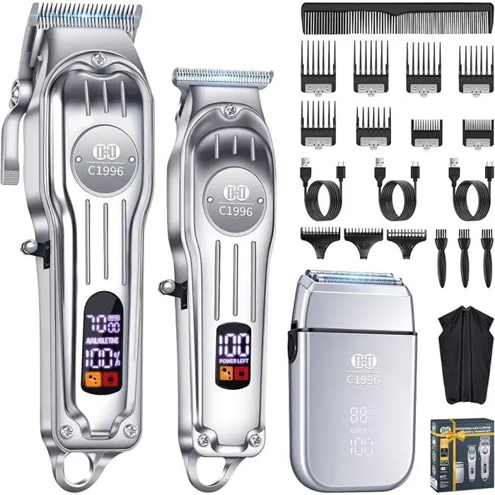 Tondeuse Cheveux Hommes et Trimmer SetRasoir Electriques Tondeuse Cheveux Tondeuse Cheveux Hommes et Trimmer Set