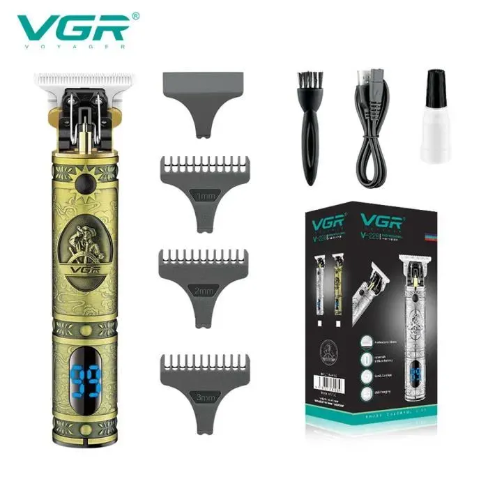 Tondeuse Cheveux Hommes Sans Fil Rechargeable Rasoir Barbe Kit Écran à LED Avec 3 Peignes