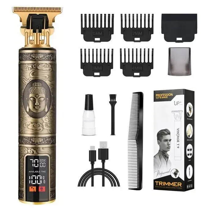 Tondeuse Cheveux Hommes SEABUTY Professionnelle Tondeuse Barbe Sans Fil Avec Écran LED Silencieuse pour les Enfants et la Famille