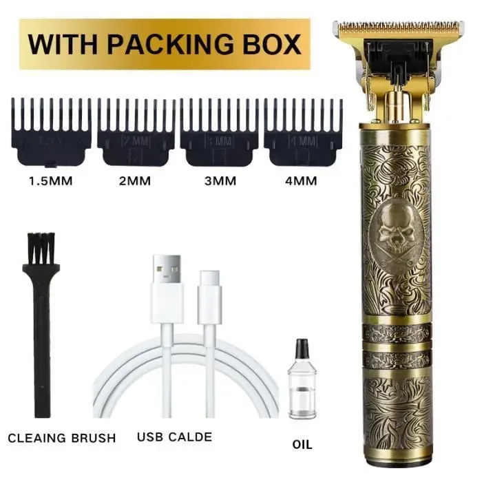 Tondeuse Cheveux Hommes Tondeuse Barbe Electriques Professionnelle Sans Fil Rasoir Écran à LED Rechargeable Silencieuse