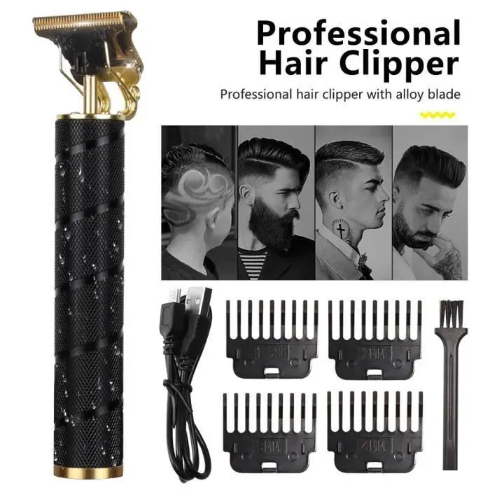 Tondeuse Cheveux Hommes Tondeuse Barbe Electriques Professionnelle Sans Fil Tondeuse à Cheveux Rasoir Barbe Tondeuse Kit