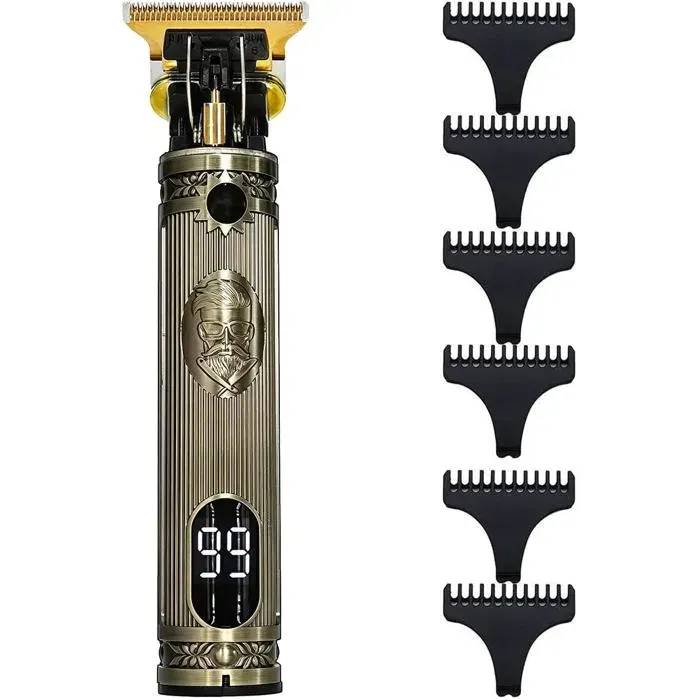 Tondeuse Cheveux Hommes Tondeuse Barbe Homme T Zéro Écart Avec Écran Led De Finition Barbier Professionnel Rasoir Homme Rasoir El