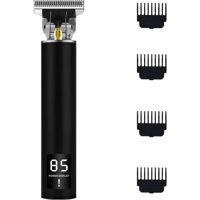 Tondeuse Cheveux Hommes Tondeuse Barbe Homme T Zéro Écart Avec Écran Led De Finition Barbier Professionnel Rasoir Homme Rasoir-A