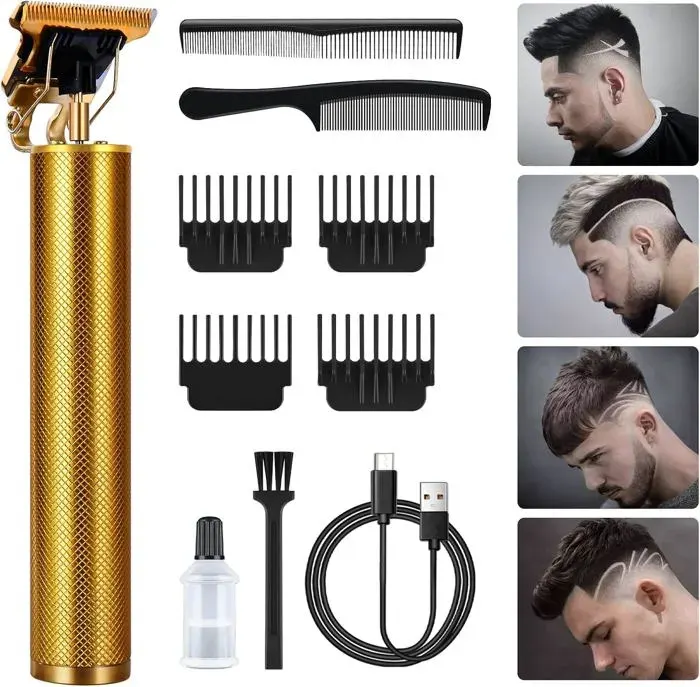 Tondeuse Cheveux Hommes Tondeuse Barbe Kit Homme Electriques Sans Fil Tondeuse à Cheveux Rasoir Barbe Tondeuse Kit.[N157]