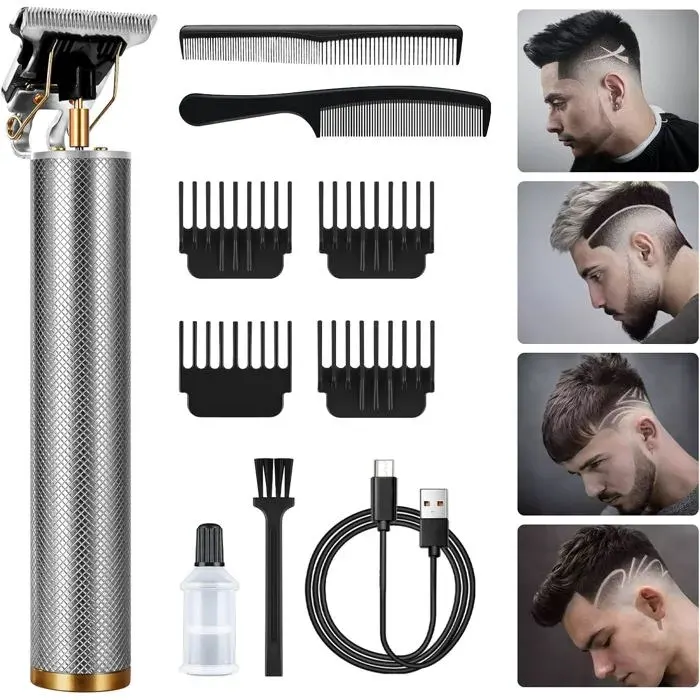 Tondeuse Cheveux Hommes Tondeuse Barbe Kit Homme Electriques Sans Fil Tondeuse À Cheveux Rasoir Barbe Tondeuse Kit Rechargeable