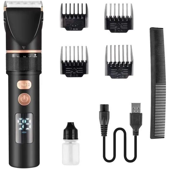 tondeuse cheveux hommes tondeuse barbe pour homme tondeuse cheveux professionnelle ecran avec lcd sans fils rechargeable