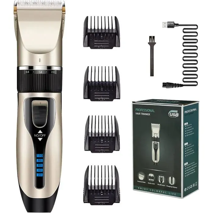 Tondeuse Cheveux HommesTondeuse Cheveux Professionnelle Sans FilTondeuse Électrique Cheveux Et BarbeUSB Rechargeable Tondeuse.