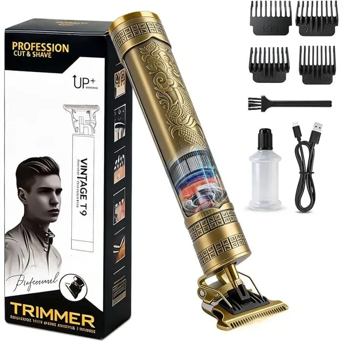 Tondeuse Cheveux HommesTondeuse Cheveux ProfessionnelleProfessionnel Homme Cheveuxen cadeau 4 Peignes Finition KitOr