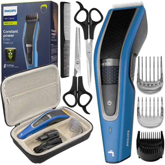 Tondeuse cheveux - Philips - HC5612 15 - Sans fil étanche - Kit coiffeur avec ciseaux peigne - Étui de transport