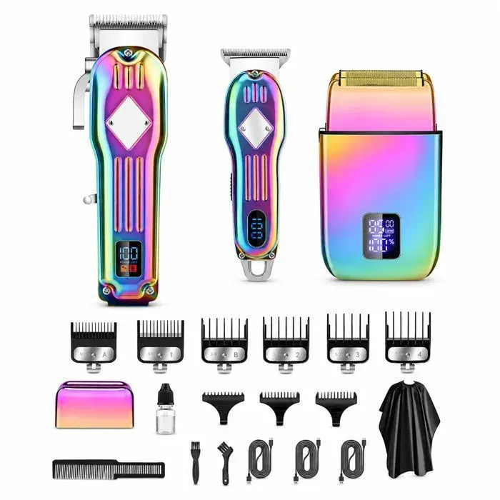 Tondeuse cheveux pour homme - TepidBee - 20Pcs affichage led kit tondeuse à cheveux et tondeuse barbe rechargeable professionnelle